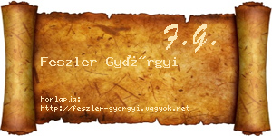 Feszler Györgyi névjegykártya